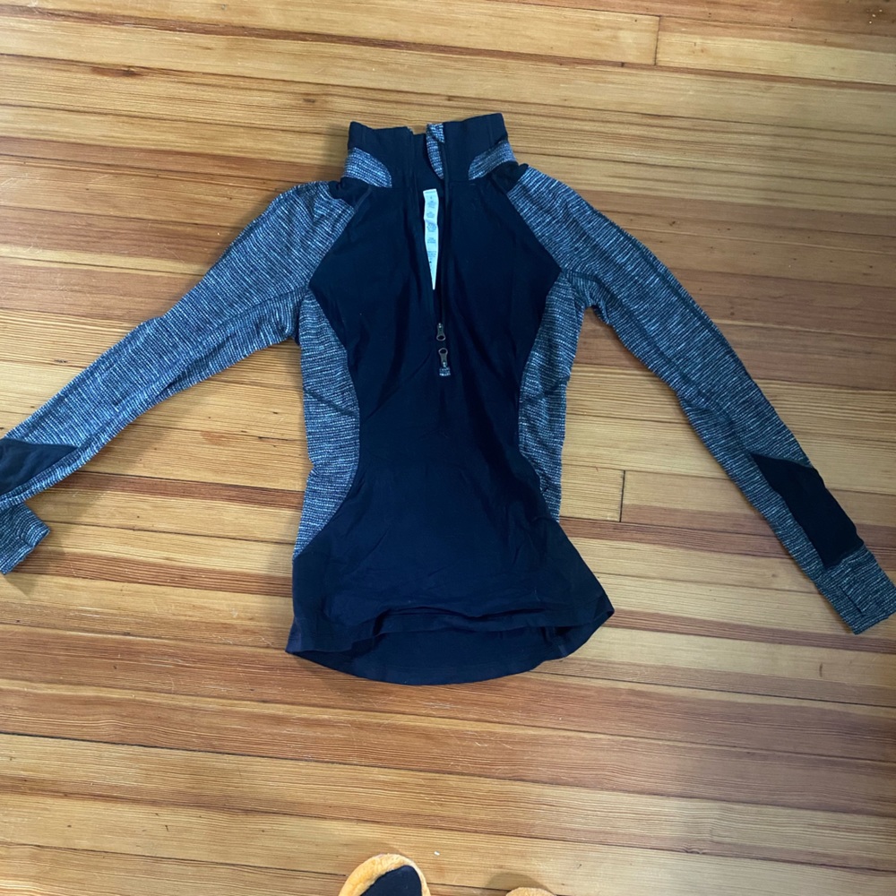 lululemon athletica Black and Gray Women's Top
